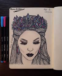 Day 1 #crystal #inktober2021 #inktober www.Instagram.com/pakkwan