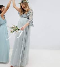 Maya Maternity Sequin Cape Tulle Skirt Maxi Bridesmaid Dress Ad Embarazo Con Estilo Vestidos Estilo