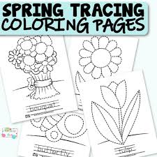 Click below to print out our free printable tracing and coloring page! Spring Tracing Coloring Pages Itsybitsyfun Com