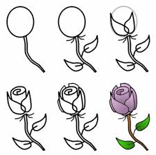 Let's begin by drawing a small coffee bean. Drawing Simple Rose Flower Drawing Easy