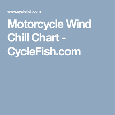 Motorcycle Wind Chill Chart Cyclefish Com Wind Chill Chill Wind