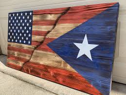 Custom Mixed American Puerto Rican Flag Puerto Rican Flag Puerto Rico Tattoo Puerto Rico Art
