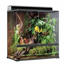 Large X2f X Tall 36 L X 18 W X 36 H Glass Terrarium With Dual Doors Front Ventilation Waterproof Botto Glass Terrarium Terrarium Tree Frog Terrarium