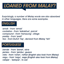 An appendix containing lists of english words with their malay equivalents has been added. Thread By Chendoljenner I Always Think Of Malay As A Unique Language It Has Developed