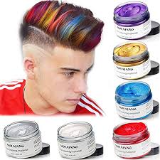 Amazon Com Mofajang 6 Colors Temporary Hair Dye Wax 6 In 1 White Sliver Blue Purple Red Gold Natural Matte Hai In 2020 Temporary Hair Dye Diy Hair Color Dyed Hair