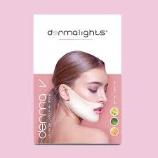 SAY BYE TO THE DOUBLE CHIN! 🌸 The DermaV mask sculpts and refines the oval  of your face. Its lifting effect firms and improves the elasticity of the  skin. Its hydrogel formula
