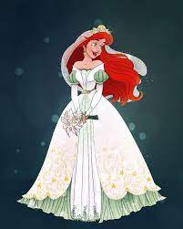 Ariel In Her Wedding Dress Inspired By The Recent Designer Collection Doll Disney Ariel Thelittl Disney Princess Ariel Ariel Wedding Ariel Wedding Dress