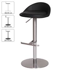 Ebenso vielfältig wie ihre einsatzbereiche sind formen und funktionen von barhockern. Finebuy Barhocker Edelstahl Hohenverstellbare Sitzhohe 54 79 Cm Design Barstuhl Mit Ruckenlehne Bistrohocker Barsitz