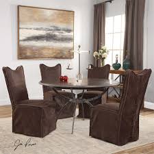 Revelation By Uttermost Deven Dining Table Swivel Dining Chairs Slipcovers For Chairs Small Living Room Design