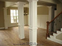 Decorative Kitchen Columns Carpentry Trim And Cabinets In Atlanta Columns Interior Columns Basement Remodeling Rustic Remodel Stair Remodel