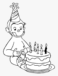 Check spelling or type a new query. Curious George Clipart Black And White Curious George Birthday Coloring Page Hd Png Download Transparent Png Image Pngitem