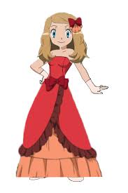 Serena In Party Dress Long Hair Pokemon Waifu Pokemon Ash And Serena Pokemon Characters