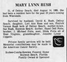 Mary Lynn (Potts) Rush