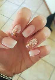 10 Elegant Rose Gold Nail Designs Ecemella Wedding Nails Glitter Glitter Accent Nails Rose Gold Nails Design