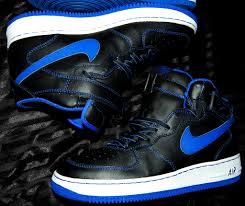 In stock and ready to ship. Vintage 2002 Ds Nike Air Force 1 Mid Black Royal Blue With Flickr