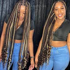 The Complete Guide To Box Braid Sizes Un Ruly Black Girl Braided Hairstyles Box Braids Hairstyles For Black Women Black Women Hairstyles