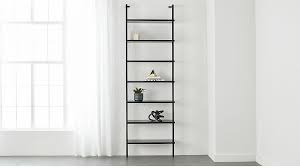 The ladder bookshelf tall, modern wall mount bookcase or shelving great for narrow spaces.metal frame bookshelf as open case display for decor, collectibles, or as bookshelves for extra storage. Stairway Black 96 Wall Mounted Bookcase Reviews Cb2 Bookcase Modern Shelving Stairways