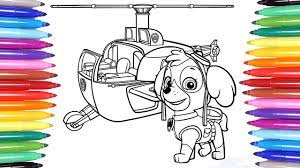 Here's another coloring sheet of paw patrol underwater adventures, and this time, it features skye. Paw Patrol Coloring Pages For Kids Coloring Skye Learn Colors With Markers Youtube