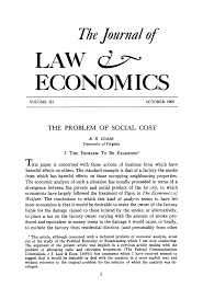 Coase Ronald 1960 The Problem Of Social Cost Journal Of Law And Economics 3 1 1 44 Economics Social Problem