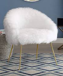 Christopher knight home 305538 evelyn mid century modern fabric arm chair, beige. White Pamela Faux Fur Accent Chair Add A Retro Modern Accent To Your Bedroom Or Living Room Decor A White Living Room Chairs White Accent Chair Fur Furniture
