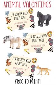 Druckbare Tier Valentinstagskarten Fur Kinder Diese Tiervalentinsgrusstageskarten Haben Ein N In 2020 Animal Valentine Cards Animal Valentine Valentine S Cards For Kids