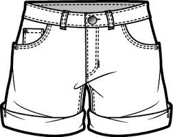 Black And White Shorts Clipart Denim Shorts Desenho De Moda Designers De Moda Tecnicas De Desenho