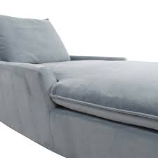 Our portside chaise lounger doubles down on comfort, with two attached loungers that recline independently and breathable textilene® fabric on the seat and back to keep you cooler and drier. 72 Off West Elm West Elm Bliss Steel Blue Velvet Lounge Chaise Sofas