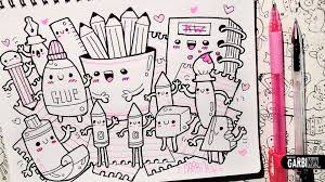 Back To School School Supplies How To Draw Kawaii Doodles By Garbi Kw Kawaii Doodles Cute Doodle Art Kawaii Drawings