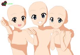 Image of ღone in a million anime best friends youtube. Three Girls By Https Www Deviantart Com Hato Photo On Deviantart Drawings Of Friends Drawing Base Anime Poses