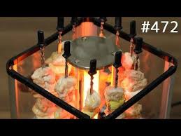 7 自動でクルクル回る焼き鳥メーカー japanese yakitori machine youtube 栓抜き 猫の足 黒豚