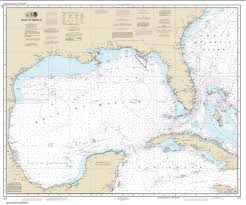 gulf of mexico 411 54 by noaa nautical chart poster