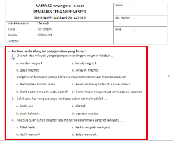 Buku bahasa jawa k13 sd/mi, smp/mts, sma/ma ini disusun dengan berpedoman pada peraturan gubernur jawa timur no. Kumpulan Soal Pas Kelas 1 2 3 4 5 6 Terbaru 2019 2020 Semester Ganjil Dan Genap Info Pendidikan Terbaru
