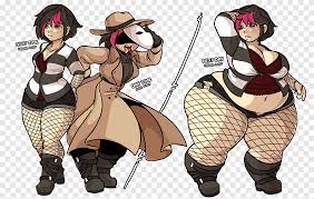 Body Inflation Digital Art Drawing Weight Gain Inflation Mammal Black Hair Png Pngegg