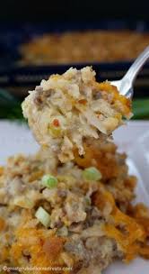 Hamburger Hash Brown Casserole Is Loaded With Ground Beef Sour Cream Cheese Onions And Topped With A Hashbrown Recipes Hashbrown Hamburger Casserole Recipes