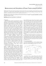 In order to find the power factor i need to find the zero crossing of both the voltage waveform and only if the waveforms are pure sinusoids can you use amplitudes and phases as proxy measurements for this. Pdf Measurement And Simulation Of Power Factor Using Pic16f877 Ephrem Gizaw Academia Edu