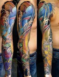 Japanese Sleeve Tattoo Koi Dragon Lotus Not In The Right Order Or Motif Hope It S Not Permanent Japanese Sleeve Tattoos Tattoo Sleeve Designs Fire Tattoo