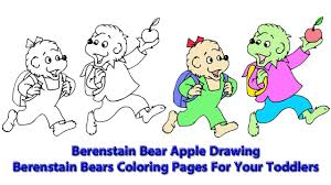 The berenstain bears brother bear halloween mask pvc / plastic #rubiescostumecoinc. Berenstain Bear Apple Drawing Berenstain Bears Coloring Pages For Your Toddlers Youtube
