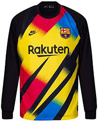This season, the jersey is recovering its traditional vertical stripes, but is including gold as a distinctive element. Amazon Com Nike 2019 2020 Barcelona Home Goalkeeper Football Soccer T Shirt Jersey Yellow Clothing