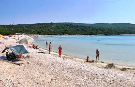 Saharun is a beautiful white sand and pebble beach almost one kilometer long. Strand Saharun Insel Dugi Otok Kroatische Strande