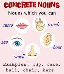 English Grammar Concrete Nouns Concrete Nouns Abstract Nouns Concrete And Abstract Nouns