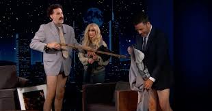Check spelling or type a new query. Sacha Baron Cohen S Borat Steals Jimmy Kimmel S Pants