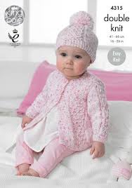 Coats And Hat Knitted With Smarty Dk King Cole Baby Knitting Patterns Baby Girl Knitting Patterns Knit Baby Sweaters