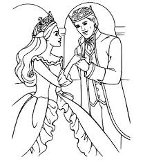 These princess coloring pages with long flowing gowns unicorns and a handsome prince would make their dream more exciting. Printable Princess And Prince Coloring Pages Coloring And Drawing