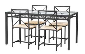 Ikea S Granas Table 4 Chairs Black Glass Ikea Glass Dining Table Ikea Dining Glass Top Dining Table