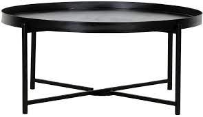 Buy premium black glass coffee tables. Nordic Round Coffee Table Black Metal Base Cfs Furniture Uk