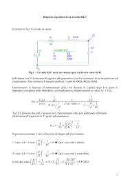In particolare una volta inserito il condensatore carico e chiuso il circuito in serie con il circuito rlc si comporta come un sistema massa molla in cui è presente attrito cioè un oscillatore armonico smorzato. Circuito Rlc Risposta Al Gradino