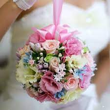 Wedding bouquets for the bride and bridesmaids are decisions you need to make based on type of flower bouquets you want, arrangements and cost. Pin By Patrice Linke On Wedding Ideas Pomander Wedding Flower Girl Bouquet Flower Arrangements