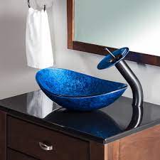 Shop for vessel bathroom sinks in shop bathroom sinks by type. Novatto Azzurro Glass Oval Vessel Bathroom Sink Reviews Wayfair