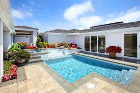 If you're seeking a private outdoor space in your new home, you will want a house design with a courtyard. 75 Beautiful L Shaped Courtyard Pool Pictures Ideas January 2021 Houzz