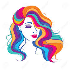 Wear your curls closely cropped and add a touch of caramel color for an unexpected twist. Beauty Fashion Girl With Colorful Long Dyed Hair Portrait Of Royalty Free Cliparts Vectors And Stock Illustration Image 94598097